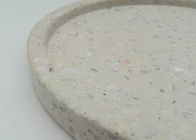 Terrazzo Stone Serving Tray, Kitchen Serving Trays Beige Smooth Surface