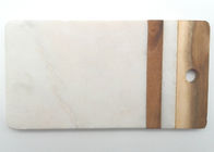 Dostosowane kamienne podkładki do cięcia prostokątne marmurowe deski do cięcia drewna akacjowego