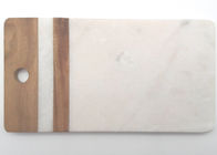 Dostosowane kamienne podkładki do cięcia prostokątne marmurowe deski do cięcia drewna akacjowego