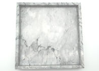 Kwadratowa taca dekoracyjna biała z żyłą Trwała odporność na wilgoć
