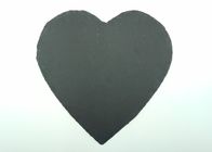 Podkładki z kamienia naturalnego, czarne płytki łupkowe Kształt serca z podkładkami