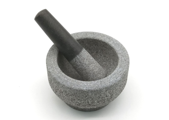 Klasyczny granitowy tłuczek i moździerz ręcznie robiony kamień moździerz i tłuczek szlifierka zestaw narzędzi kuchennych niepolerowany